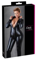 Cottelli Curves kombinezon damski długi, czarny, rozmiar 3XL, dwukierunkowy zamek