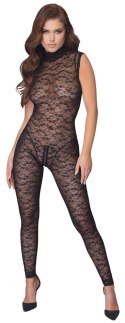 Cottelli Lingerie Kombinezon Koronkowy Czarny L Bez Rękawow Zamek