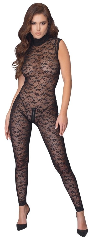 Cottelli Lingerie Kombinezon Koronkowy Czarny L Bez Rękawow Zamek Cottelli Lingerie Kombinezon Koronkowy Czarny L Bez Rękawow Zamek