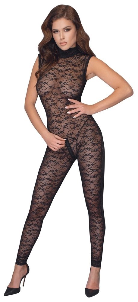 Cottelli Lingerie Kombinezon Koronkowy Czarny L Bez Rękawow Zamek Cottelli Lingerie Kombinezon Koronkowy Czarny L Bez Rękawow Zamek