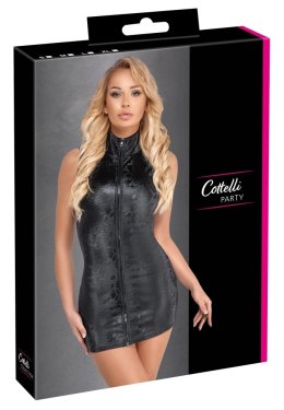 Cottelli PARTY Mini Sukienka Matowa Skora Węża XL z Kołnierzykiem