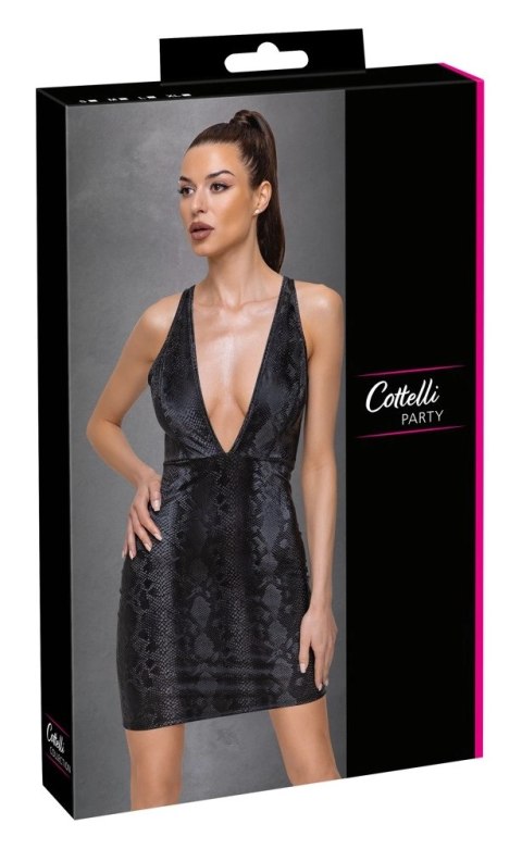 Cottelli PARTY Sukienka krotka L matowy efekt skory węża Cottelli PARTY Sukienka krotka L matowy efekt skory węża
