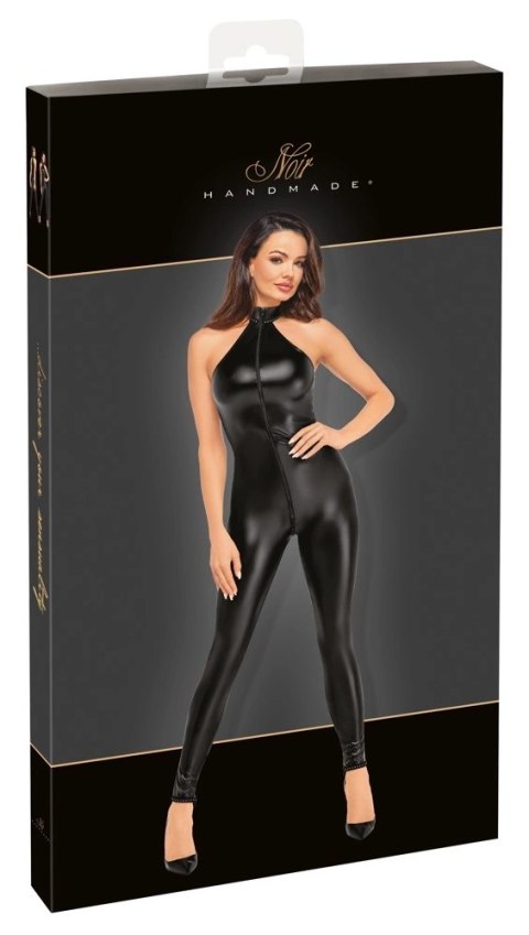 Noir Bodywear Kombinezon Powerwetlook XL Czarny Z Kryształkami Noir Bodywear Kombinezon Powerwetlook XL Czarny Z Kryształkami