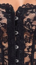 Noir Dress XL - Krotka sukienka gorsetowa bez ramiączek czarna