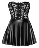 Noir Dress XL - Krotka sukienka gorsetowa bez ramiączek czarna