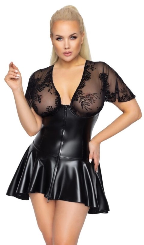 Noir Handmade Curves sukienka czarna 4XL rozkloszowana tiulowa gora Noir Handmade Curves sukienka czarna 4XL rozkloszowana tiulowa gora