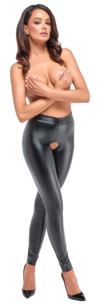 Noir Handmade Legginsy Power Wet Black High Waist Open Back S Noir Handmade Legginsy Power Wet Black High Waist Open Back S