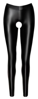 Noir Handmade Legginsy Power Wet Black High Waist Open Back S