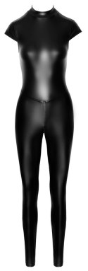 Noir Handmade Powerwetlook Kombinezon Czarny XL Z Krotkim Rękawem
