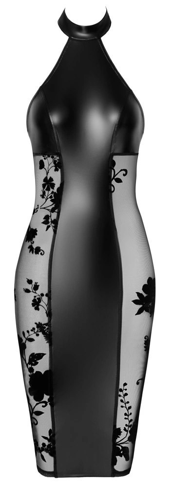 Noir Handmade Sukienka M Czarna Matowo-Błyszcząca z Aksamitnymi Wstawkami Noir Handmade Sukienka M Czarna Matowo-Błyszcząca z Aksamitnymi Wstawkami
