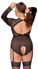 Cottelli CURVES Body Transparentne Bez Krocza Czarne 2XL