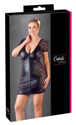 Cottelli CURVES Sukienka damska z suwakiem z przodu 3XL czarna