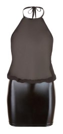 Cottelli Collection Mini Sukienka Czarna Siateczka i Błyszczący Doł M