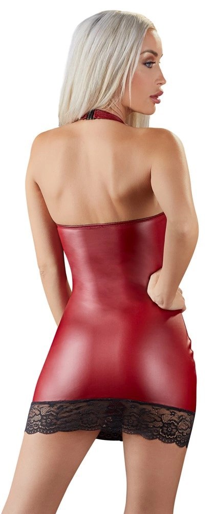 Cottelli Collection Mini Sukienka z Koronką Czerwona M Cottelli Collection Mini Sukienka z Koronką Czerwona M