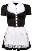Cottelli Costumes Stroj Kelnerki L czarno-biały z fartuszkiem