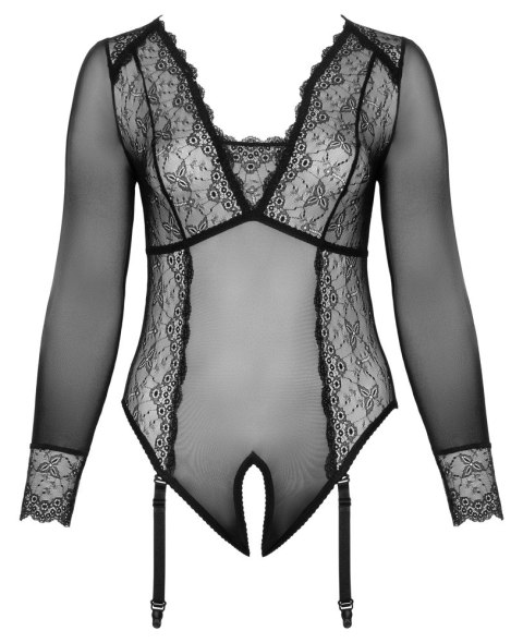 Cottelli Curves Body Transparentne Czarny 4XL Koronka Bez Krocza Cottelli Curves Body Transparentne Czarny 4XL Koronka Bez Krocza