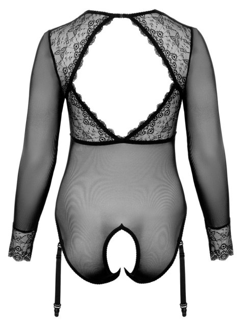 Cottelli Curves Body Transparentne Czarny 4XL Koronka Bez Krocza Cottelli Curves Body Transparentne Czarny 4XL Koronka Bez Krocza