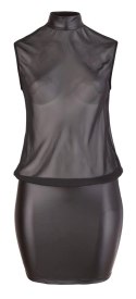 Cottelli Curves Mini Sukienka Czarna Siateczka 2XL Elegancka