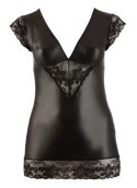 Cottelli Curves sukienka matowa z koronką czarna XL elegancka