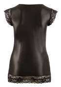 Cottelli Curves sukienka matowa z koronką czarna XL elegancka