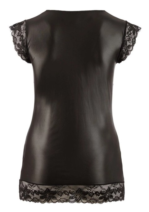 Cottelli Curves sukienka matowa z koronką czarna XL elegancka Cottelli Curves sukienka matowa z koronką czarna XL elegancka