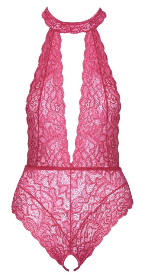 Cottelli LINGERIE Body Koronkowe Rożowe z Otwartą Strefą S/M Cottelli LINGERIE Body Koronkowe Rożowe z Otwartą Strefą S/M