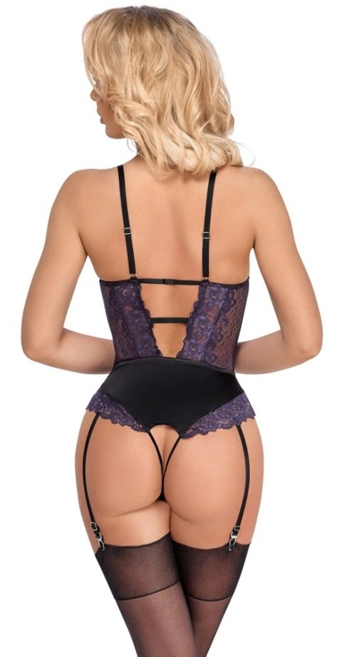 Cottelli Lingerie Body Violet Koronka Paski Bez Krocza S Cottelli Lingerie Body Violet Koronka Paski Bez Krocza S