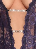 Cottelli Lingerie Body Violet Koronka Paski Bez Krocza S