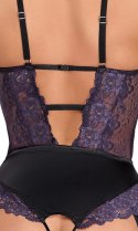 Cottelli Lingerie Body Violet Koronka Paski Bez Krocza S
