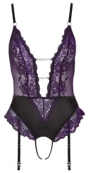 Cottelli Lingerie Body Violet Koronka Paski Bez Krocza S