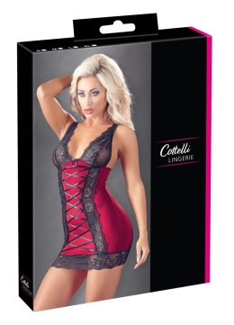 Cottelli Lingerie Sukienka Czerwona z Czarną Koronką XL Regulowana