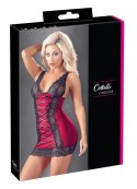 Cottelli Lingerie sukienka czerwona z czarną koronką M regulowana