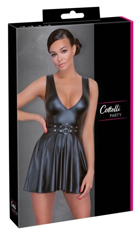 Cottelli PARTY Sukienka Czarna Matowa XL z Głębokim Dekoltem Cottelli PARTY Sukienka Czarna Matowa XL z Głębokim Dekoltem