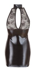 Cottelli PARTY sukienka czarna wet look koronka L kobieca elegancja