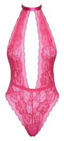 Kissable Body S/M rożowe - koronka, satynowe wiązanie, bez plecow