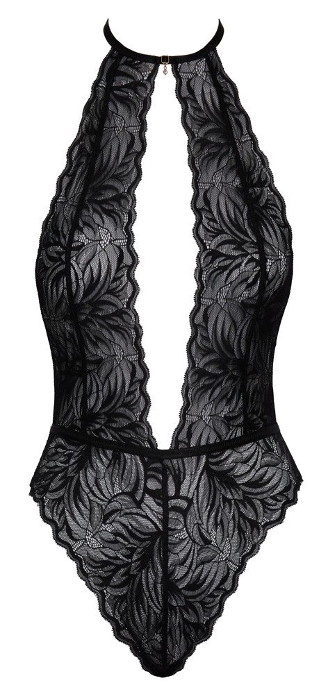 Kissable Body z Czarną Koronką L/XL - Styl Halterneck, Ozdoby Kissable Body z Czarną Koronką L/XL - Styl Halterneck, Ozdoby