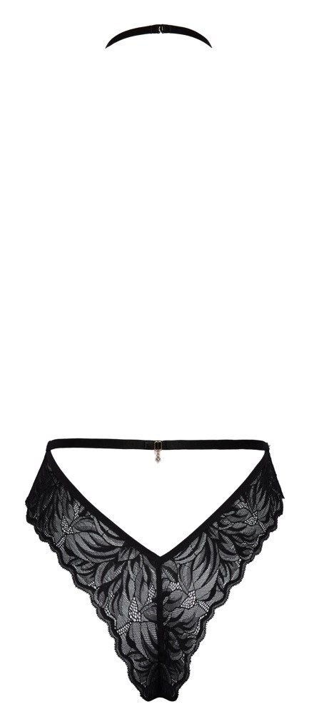 Kissable Body z Czarną Koronką L/XL - Styl Halterneck, Ozdoby Kissable Body z Czarną Koronką L/XL - Styl Halterneck, Ozdoby