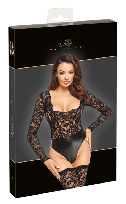Noir Body Koronkowe Matowy Doł Czarny XL Długi Rękaw Zamek Noir Body Koronkowe Matowy Doł Czarny XL Długi Rękaw Zamek