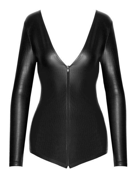 Noir Body XL z głębokim dekoltem połysk skora węża dwukierunkowy zamek Noir Body XL z głębokim dekoltem połysk skora węża dwukierunkowy zamek