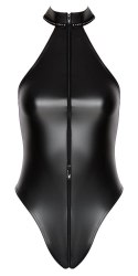 Noir Body Matowe M Czarny Powerwetlook Srebrne Dżety Kołnierzyk