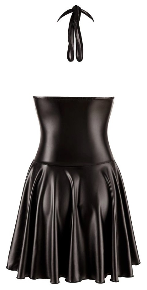 Noir Dress XL - Czarna Sukienka Halterneck z Prześwitującą Gorą Noir Dress XL - Czarna Sukienka Halterneck z Prześwitującą Gorą