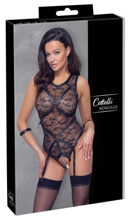 Cottelli Bondage Body Koronkowe Kwiatowe z Mankietami M