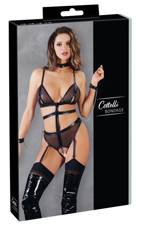 Cottelli Bondage Body XL z mankietami, otwartą konstrukcją i kołnierzem Cottelli Bondage Body XL z mankietami, otwartą konstrukcją i kołnierzem