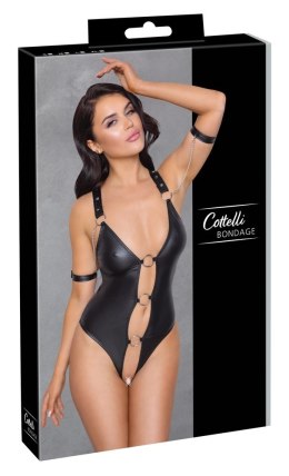 Cottelli Bondage Body matowe S z pierścieniami i paskami na kostki