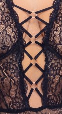 Cottelli CURVES Body Koronkowe z Rożowym Złotem 90D/XL Regulowane
