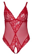 Cottelli CURVES Body czerwone z koronką, otwarta konstrukcja 3XL