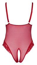Cottelli CURVES Body czerwone z koronką, otwarta konstrukcja 3XL