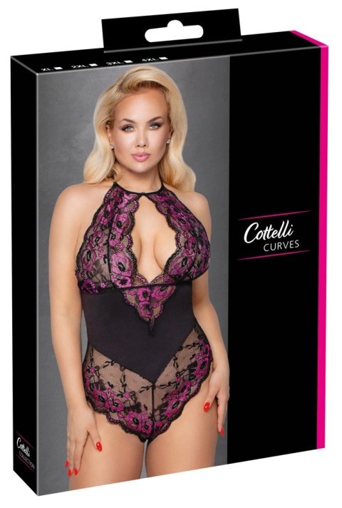 Cottelli Curves Body XL Dwukolorowa Koronka Kwiatowy Wzor Cottelli Curves Body XL Dwukolorowa Koronka Kwiatowy Wzor