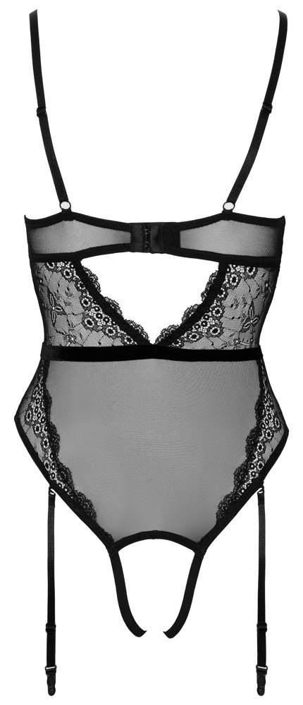 Cottelli LINGERIE Body Koronkowe Czarny XL z Perełkami i Odpinanymi Ramiączkami Cottelli LINGERIE Body Koronkowe Czarny XL z Perełkami i Odpinanymi Ramiączkami