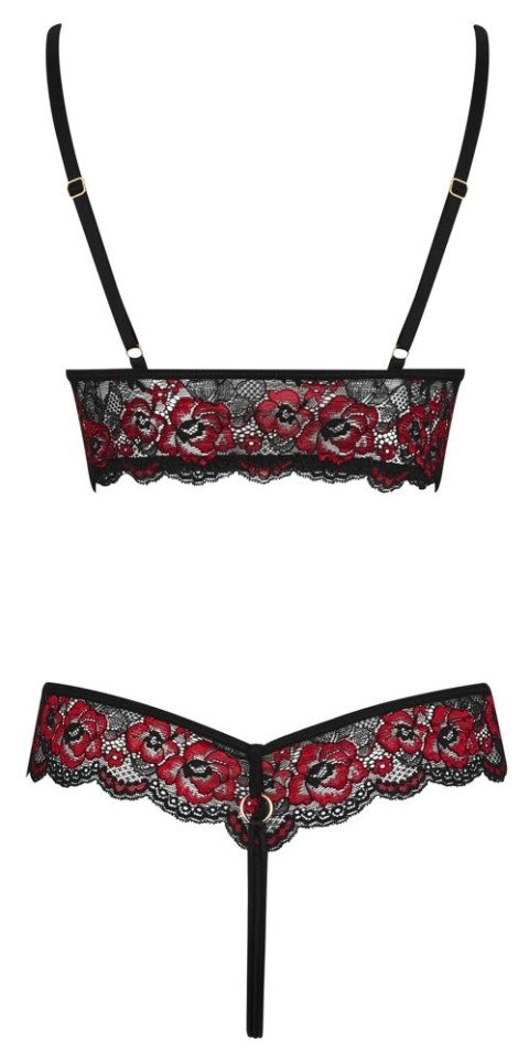 Cottelli Lingerie Body dwukolorowa koronka kwiatowa S/M regulacja Cottelli Lingerie Body dwukolorowa koronka kwiatowa S/M regulacja